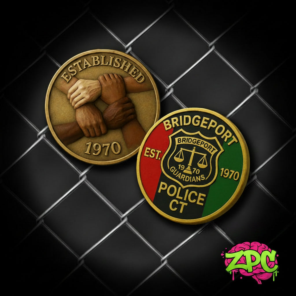 BPD Bridgeport Police Department Guardians 3D Challenge Coin