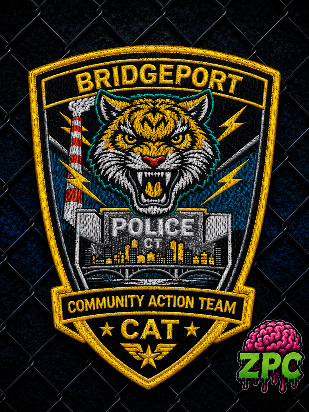 BPD Bridgeport Police Department Community Action Team Patch (Version 3)