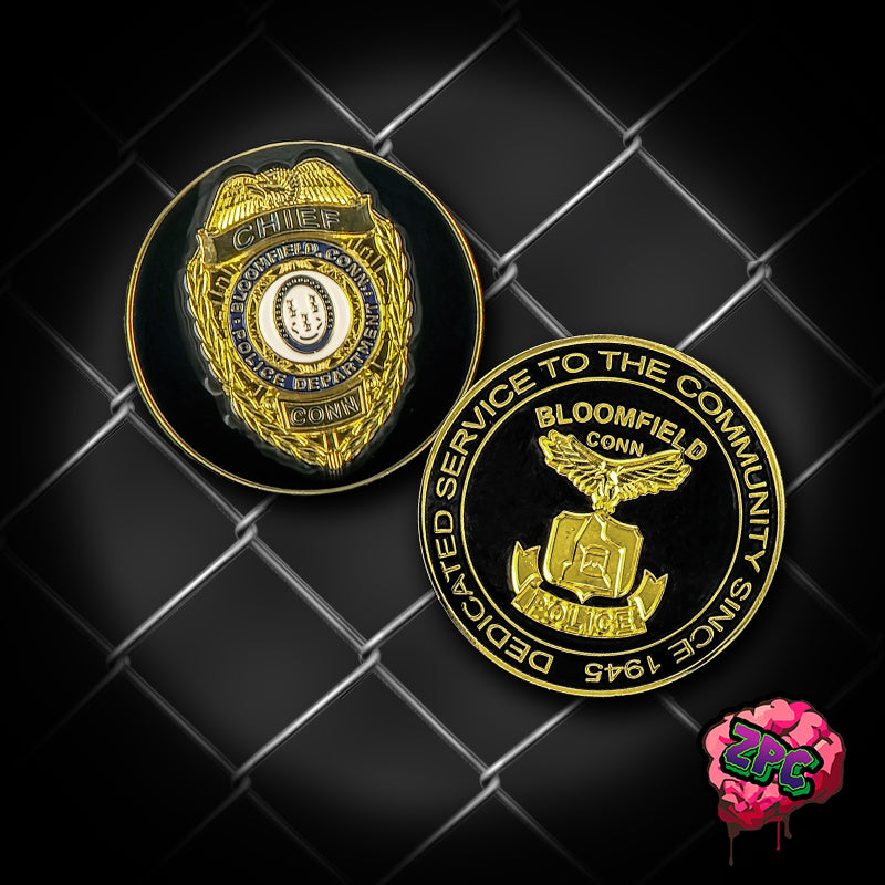 CT - Bloomfield Ct Chiefs Challenge Coin Black Edition