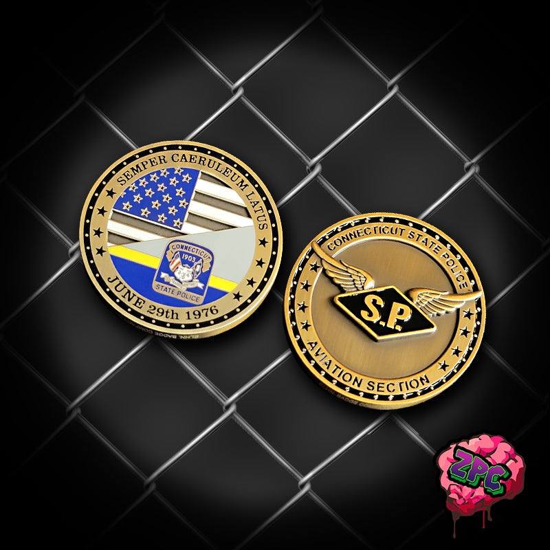 CSP- CONNECTICUT STATE POLICE - AVIATION / AIR UNIT - WING SET COIN