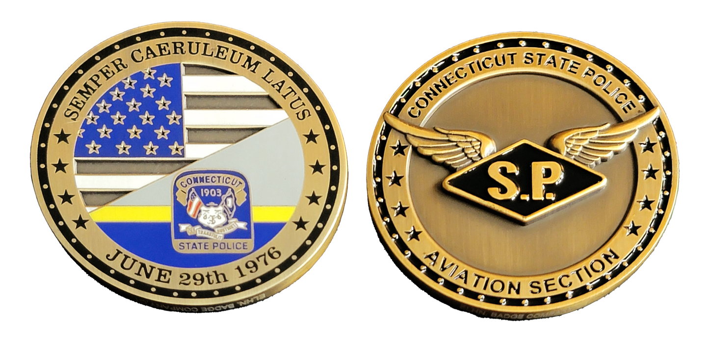 CSP- CONNECTICUT STATE POLICE - AVIATION / AIR UNIT - WING SET COIN