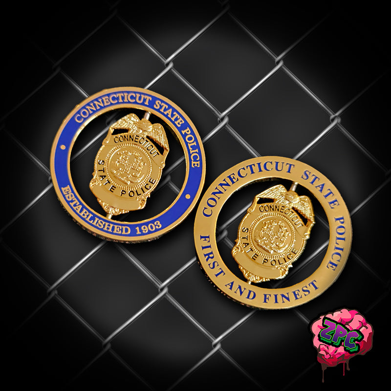 CSP - Connecticut State Police Blue Rotation coin