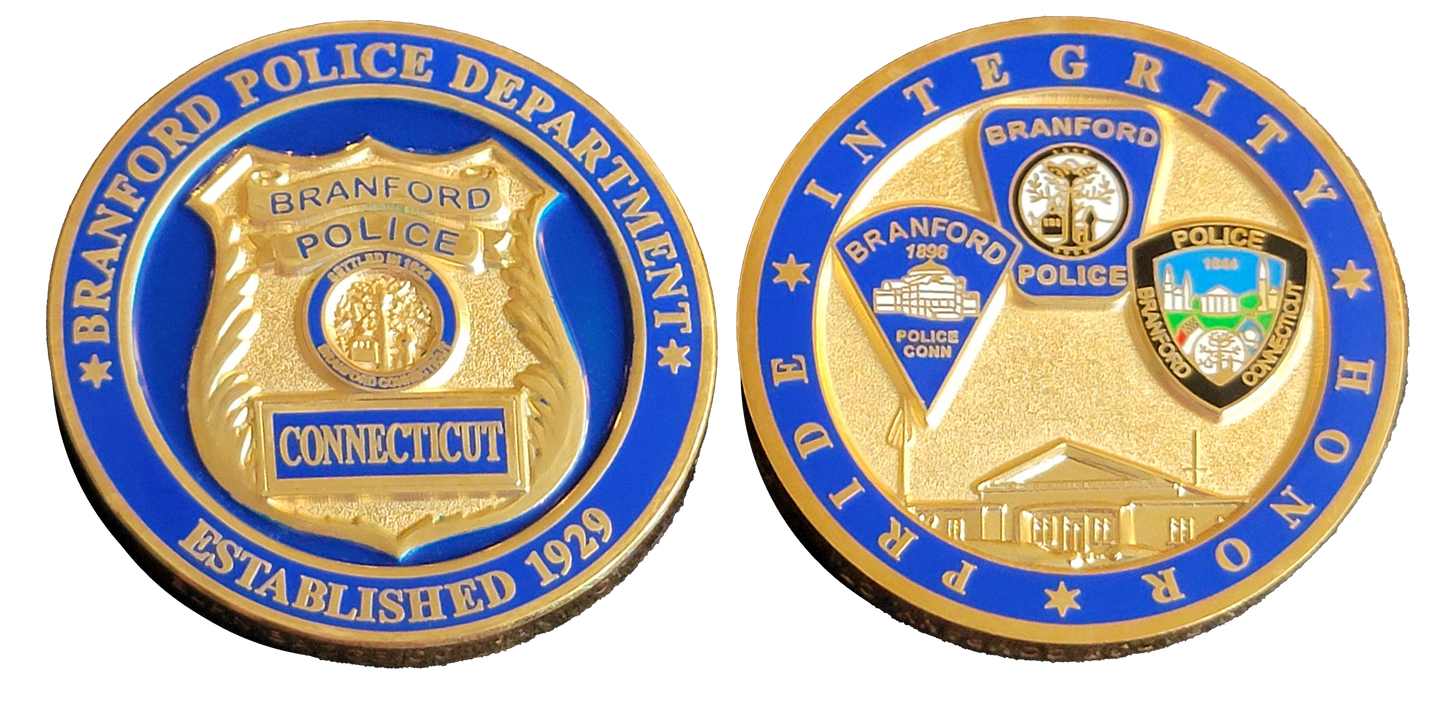 CT- Branford Connecticut Police Department Standard Issue Challenge Coin