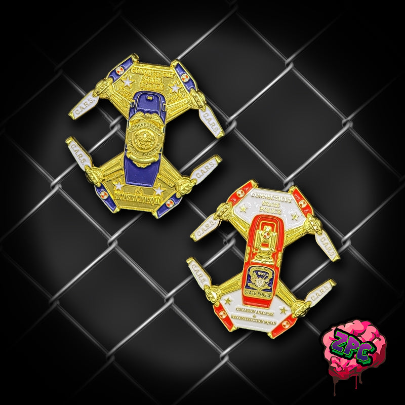 CSP- Connecticut State Police Traffic Drone C.A.R.S Coin