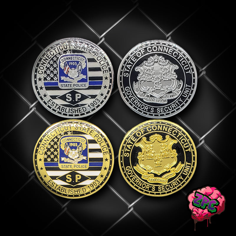 CSP- CONNECTICUT STATE POLICE - GOVERNORS PROTECTION DETAIL -THIN BLUE LINE