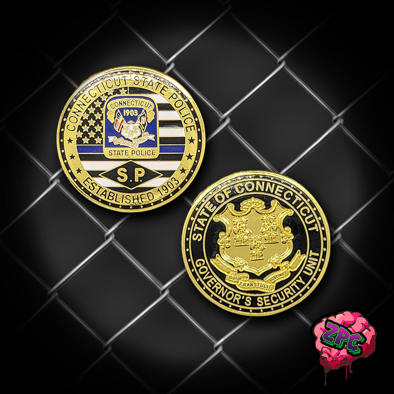 CSP- CONNECTICUT STATE POLICE - GOVERNORS PROTECTION DETAIL -THIN BLUE LINE