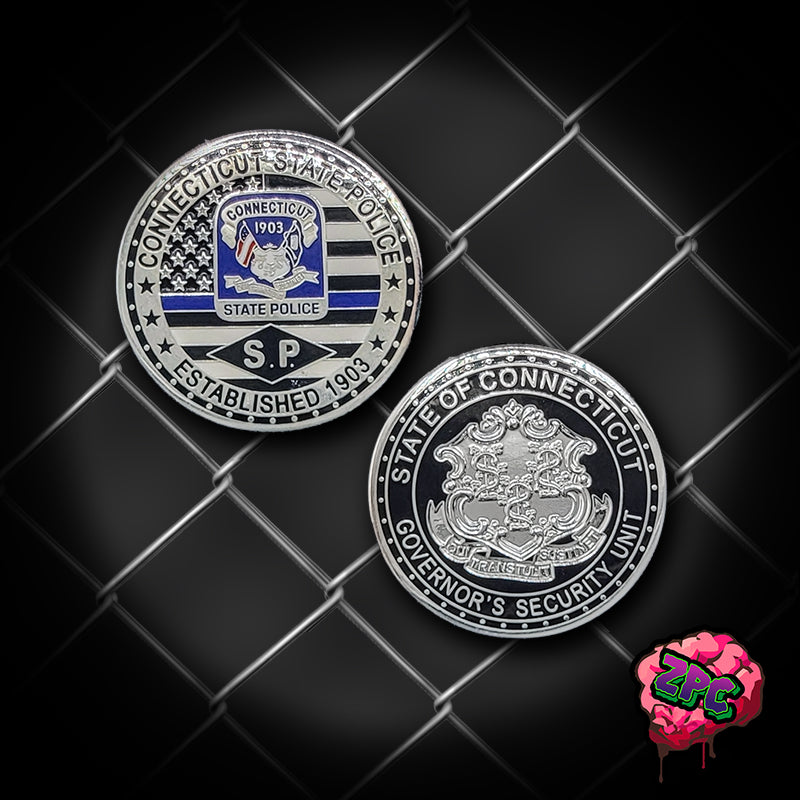 CSP- CONNECTICUT STATE POLICE - GOVERNORS PROTECTION DETAIL -THIN BLUE LINE