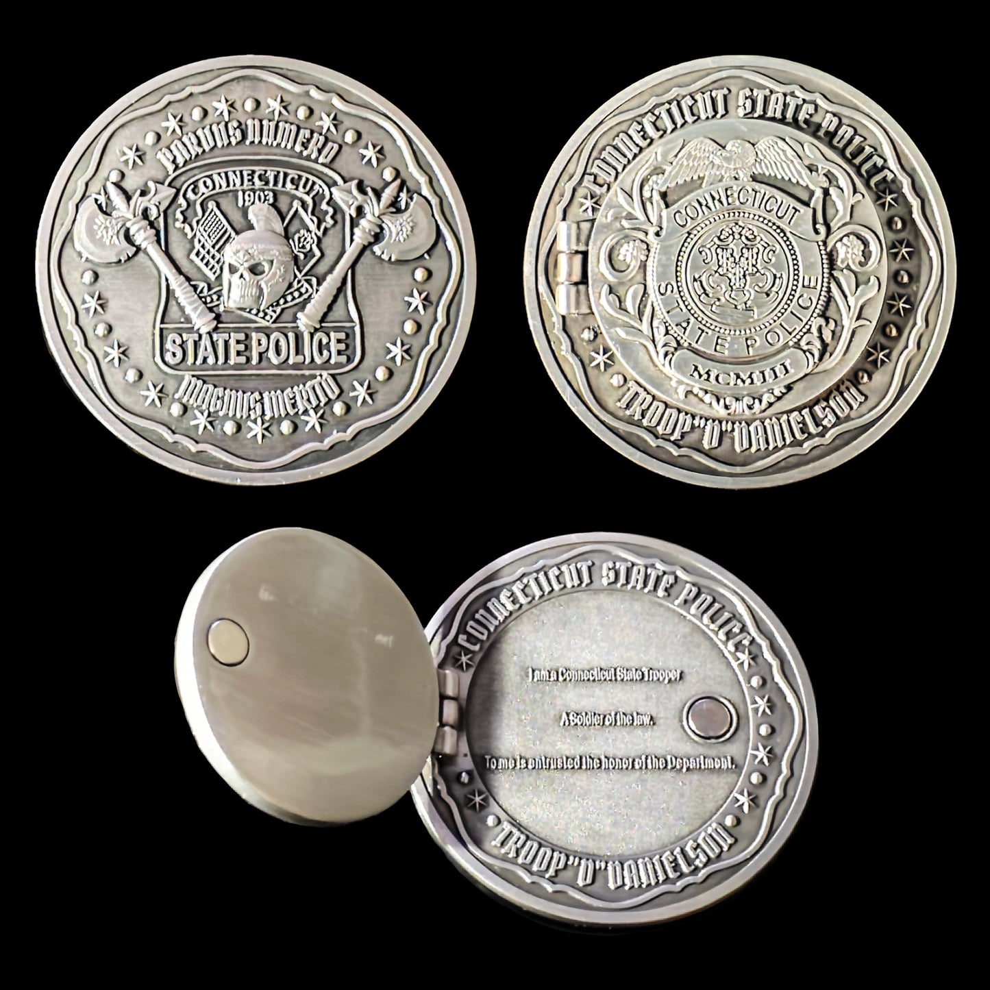 CSP- Troop "D" Danielson Secret Trooper Pledge Coin - Connecticut State Police