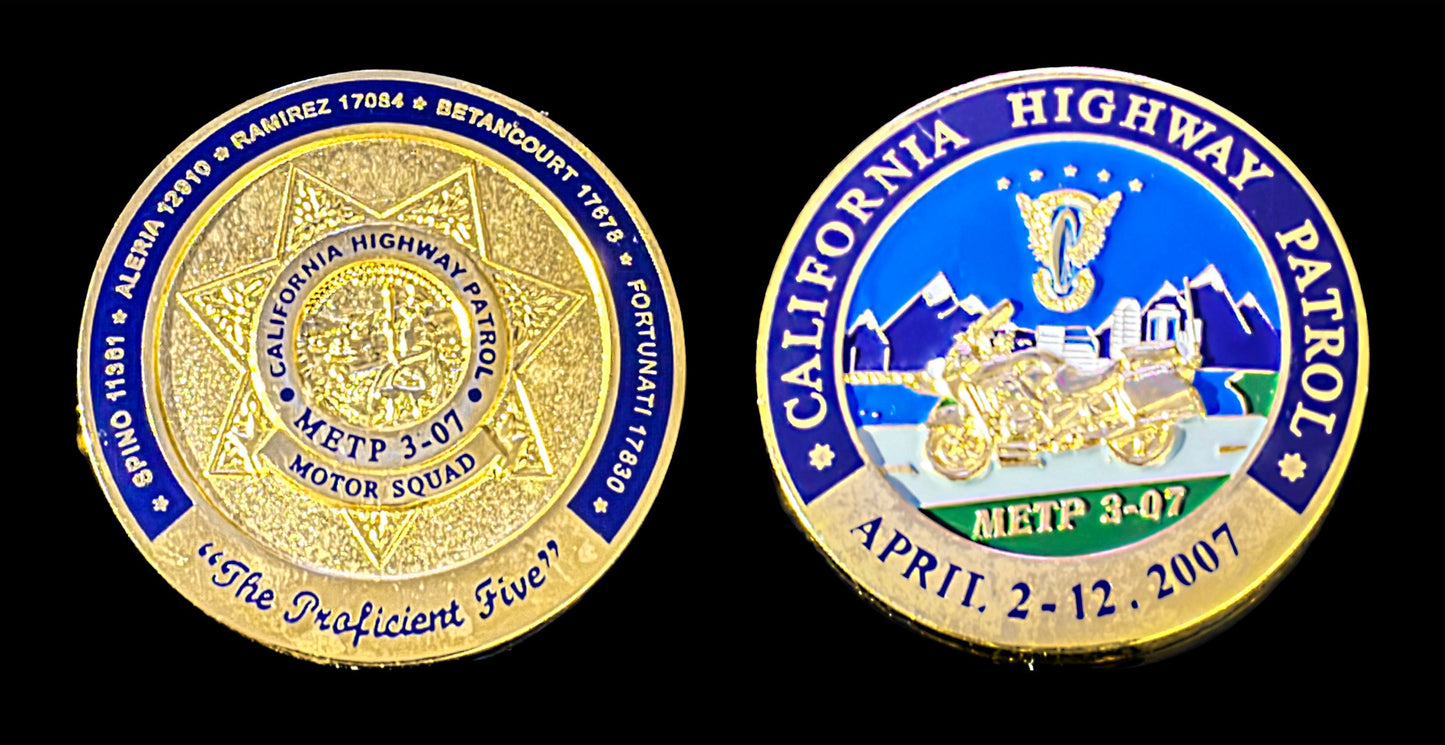 CA- CHP - California Highway Patrol Motor Squad Challenge Coin - California Highway Patrol