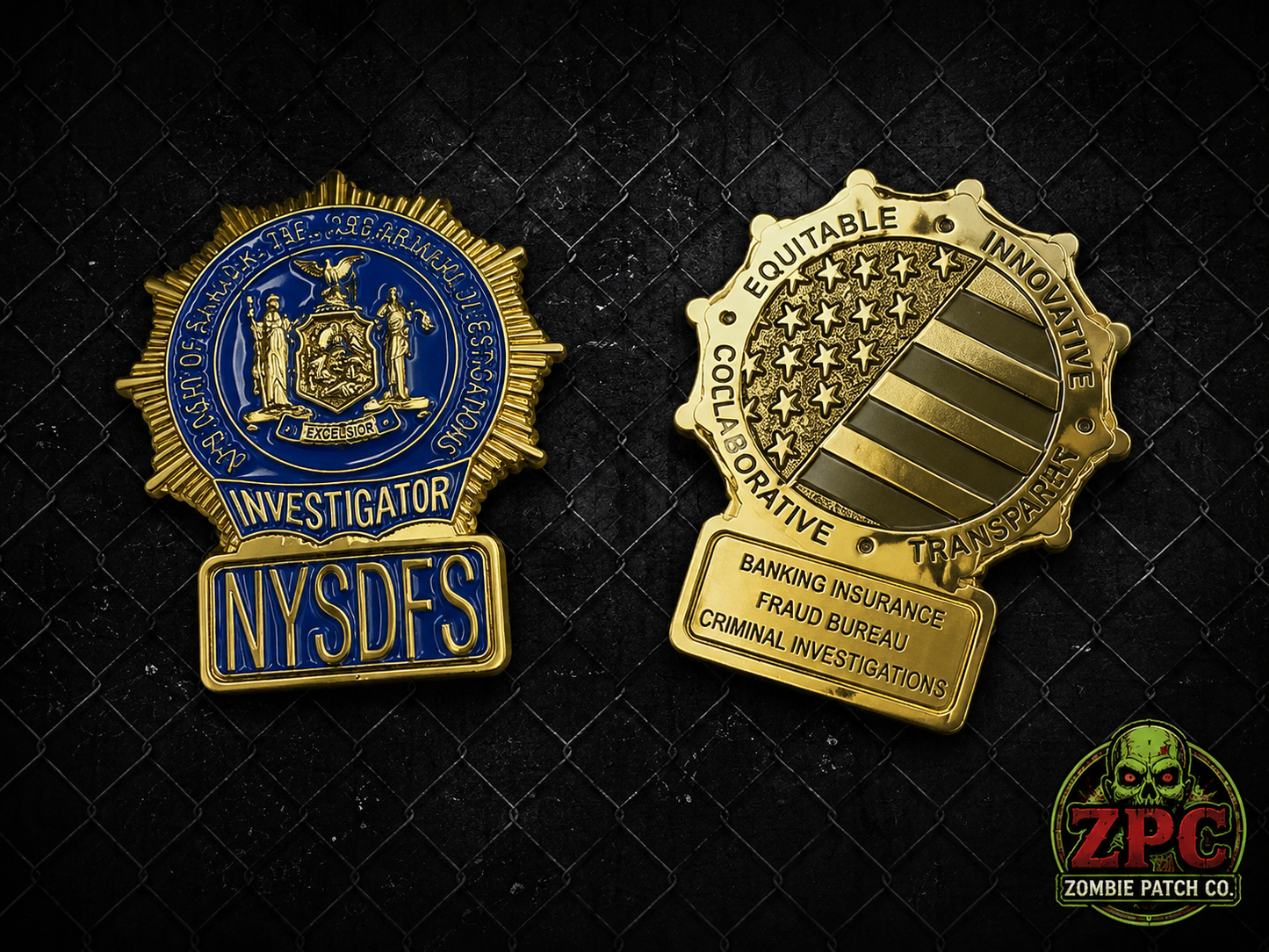 NYS DEPT. OF FINACIAL SERVICES CRIMINAL INVESTIGATION CHALLENGE COIN
