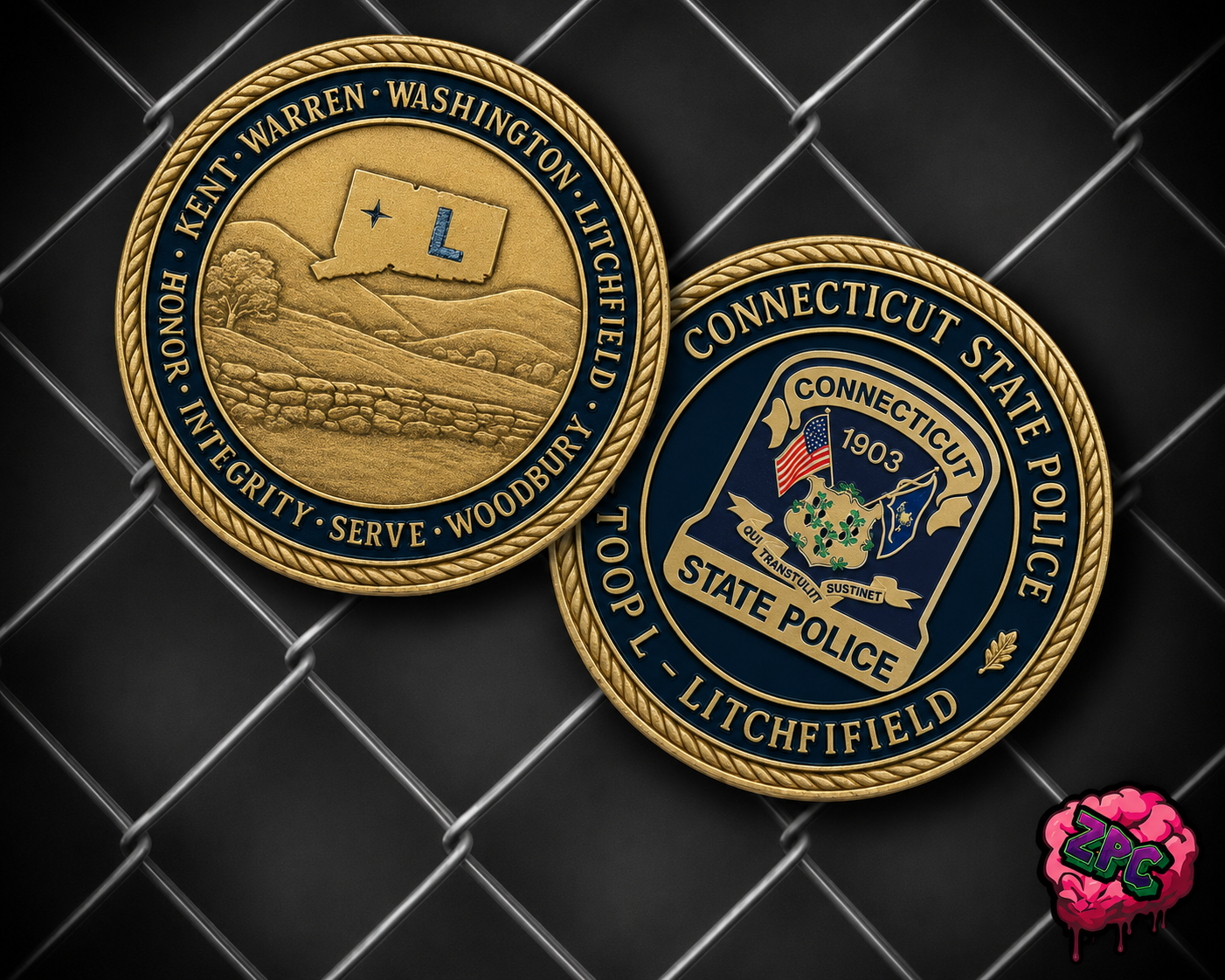 CSP: Connecticut State Police Troop L Litchfield Coin