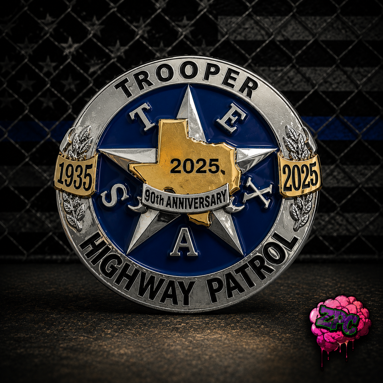 Texas Highway Patrol 90th Anniversary Badge