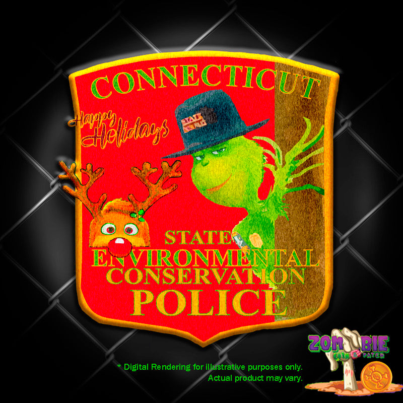 CT- ENCON POLICE - Christmas- Holiday Patch- "Keep it Green"