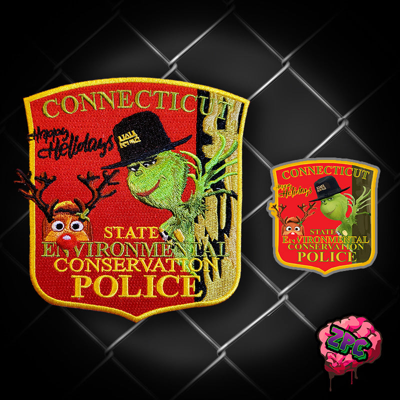 CT- ENCON POLICE - Christmas- Holiday Patch- "Keep it Green"