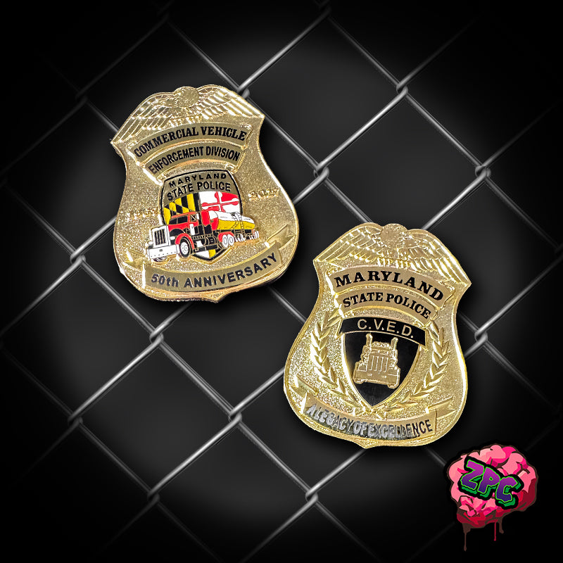MSP- Maryland State Police - 50th Anniversary Commercial Vehicle Enforcement Division Token - Maryland State Police
