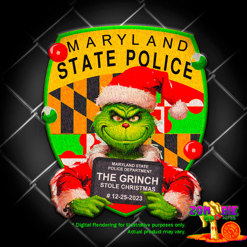 MSP - Maryland State Police - Christmas-Holiday Patch- "A Very Merry Mugshot"