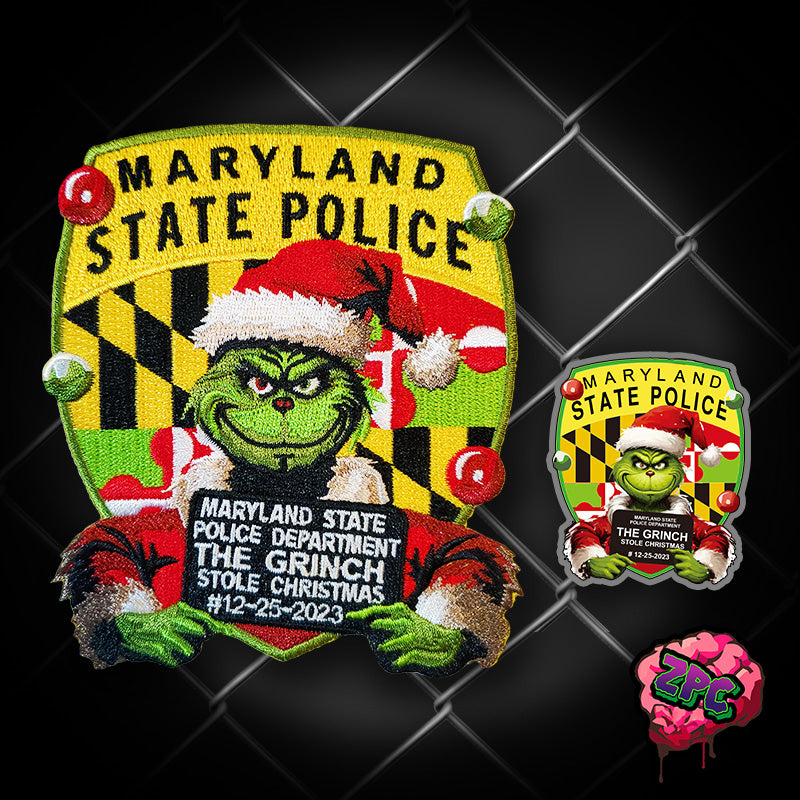 MSP - Maryland State Police - Christmas-Holiday Patch- "A Very Merry Mugshot"