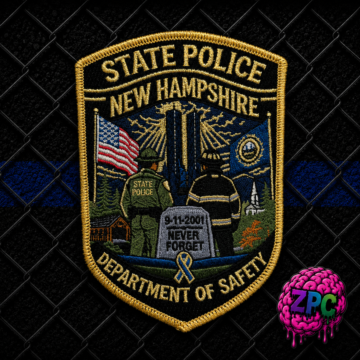 New Hampshire State Police 9/11 25th Anniversary Memorial Patch