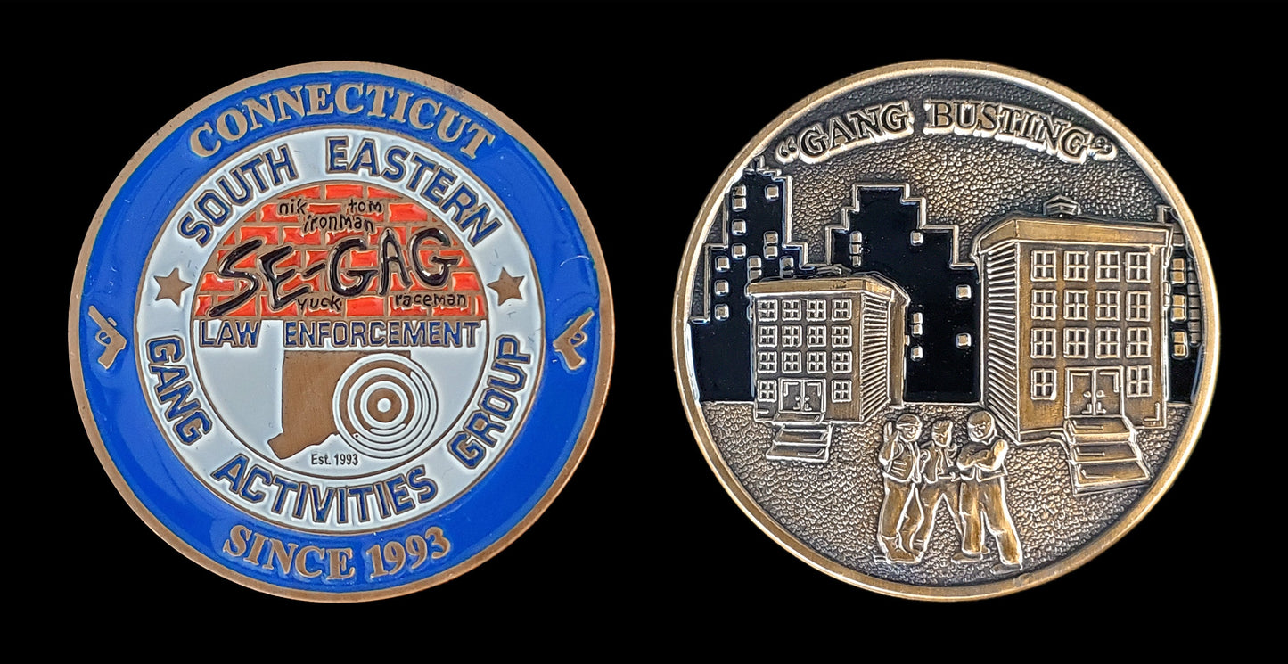 CSP-Connecticut Southeastern Gang Activities Group Coin -SEGAG- Connecticut State Police Task Force