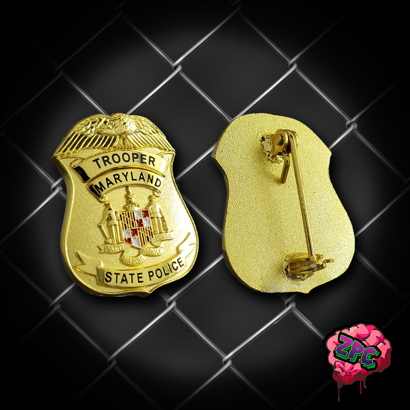 MSP- Maryland State Police - 1/2 Size Mini Courtesy - Family Badge
