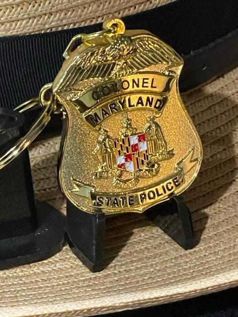 MSP - MARYLAND STATE POLICE KEYCHAIN - RANK OF COLONEL - Maryland State Police