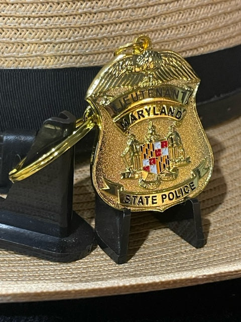 MSP - MARYLAND STATE POLICE KEYCHAIN - RANK OF LIEUTENANT - Maryland State Police
