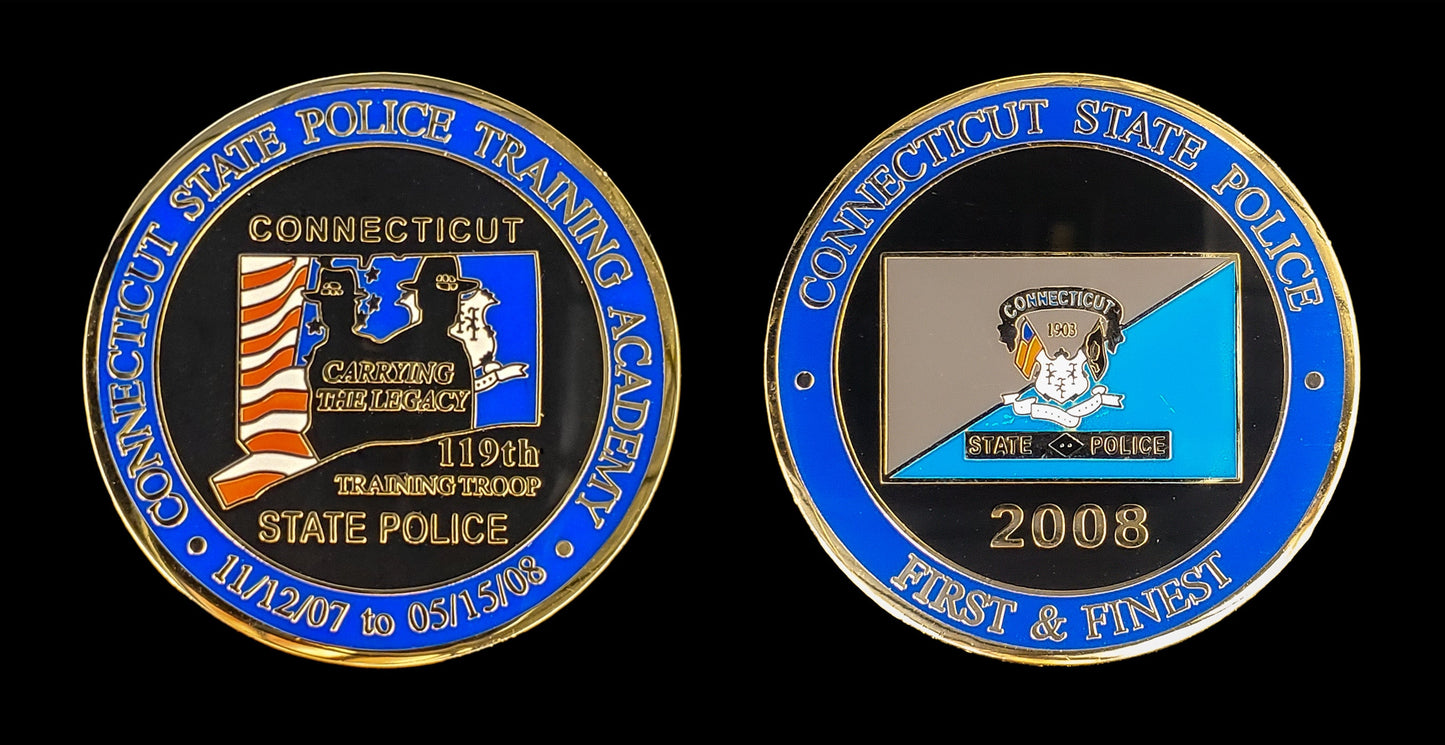CSP- Connecticut TT- 119th Training Troop Coin - Connecticut State Police Training Academy