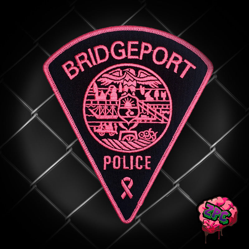 BPD - Bridgeport Police Connecticut - Breast Cancer Awareness- Support Patch- "Bridgeport Cares"