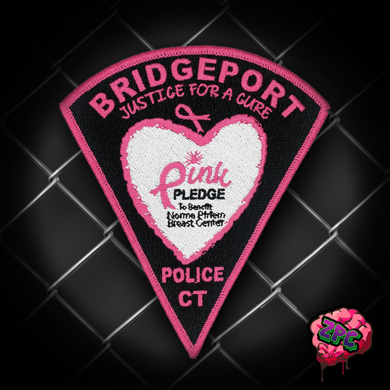 BPD - Bridgeport Police Connecticut - Breast Cancer Awareness-Support Patch- "Pink Pledge" (Pink)