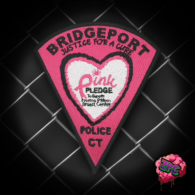 BPD - Bridgeport Police Connecticut - Breast Cancer Awareness-Support Patch- "Pink Pledge" (Pink)