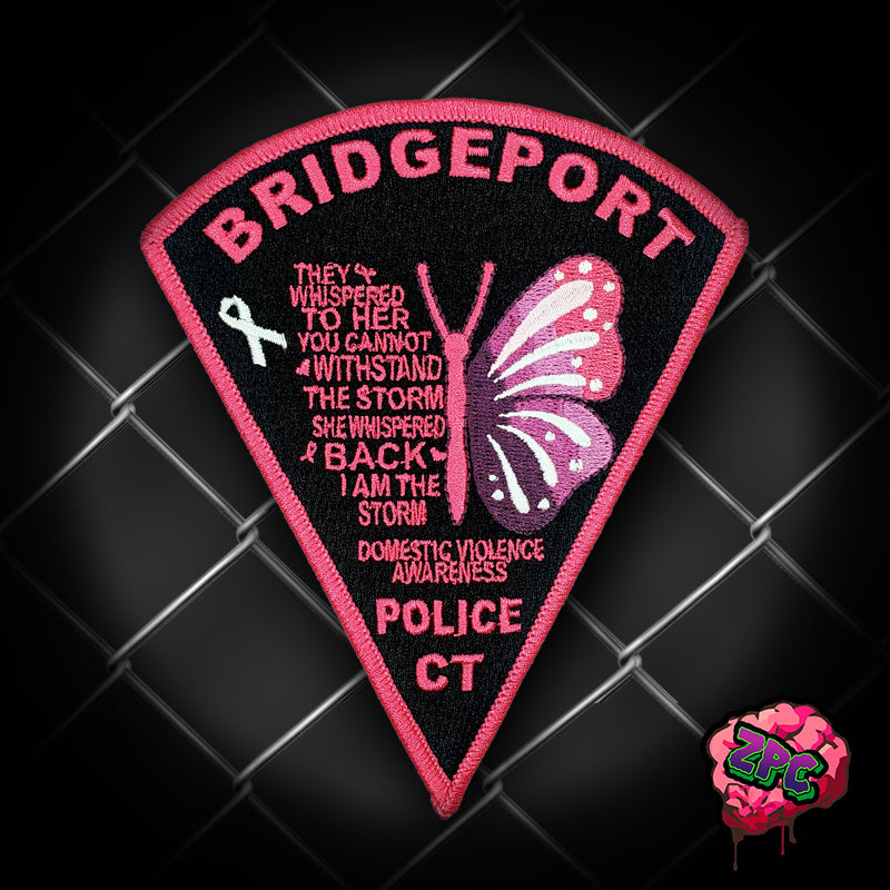 BPD - Bridgeport Police Connecticut - Domestic Violence Awareness-Support Patch- "I am the storm" (Violet)