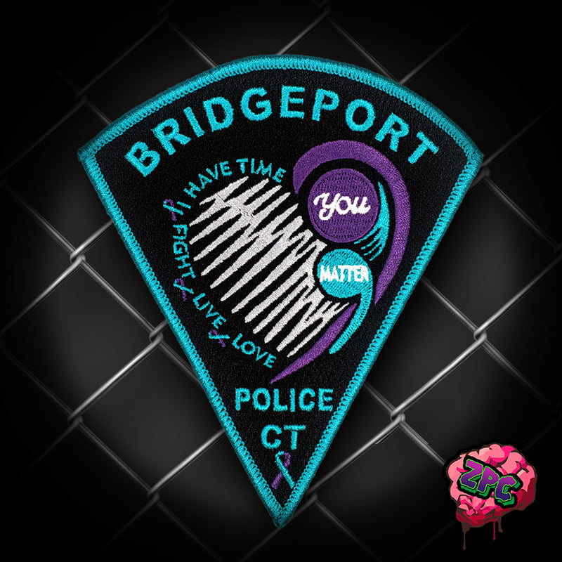 BPD - Bridgeport Police Connecticut - Mental Health Awareness- Support Patch 2024- "You Matter." (White)