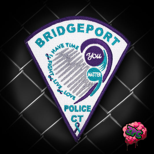 BPD - Bridgeport Police Connecticut - Mental Health Awareness- Support Patch 2024- "You Matter." (White)