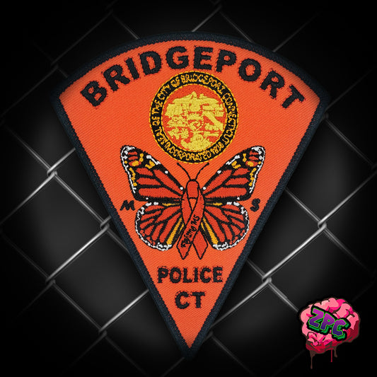 BPD - Bridgeport Police Connecticut Multiple Sclerosis Awareness-Support Patch- "MS Monarch"