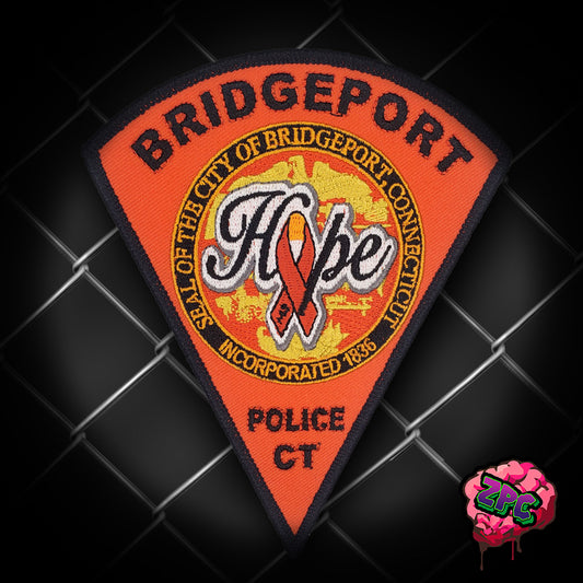 BPD - Bridgeport Police Connecticut Multiple Sclerosis Awareness-Support Patch- 2022- "Hope for a Cure"