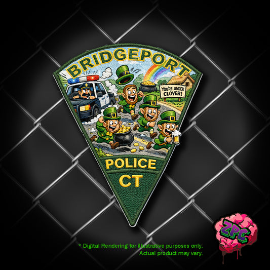 BPD Bridgeport Police Department St. Patrick's Day 2026 Patch "Deep under-clover"