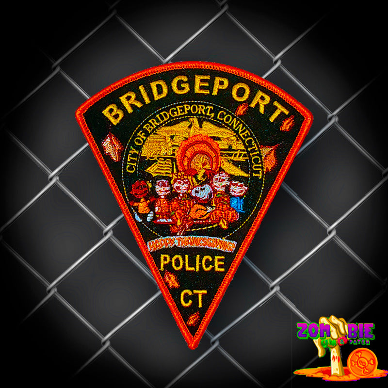 BPD - BRIDGEPORT POLICE CONNECTICUT - Thanksgiving- Holiday Patch- "Dinner with the 'Peanuts' Gang"