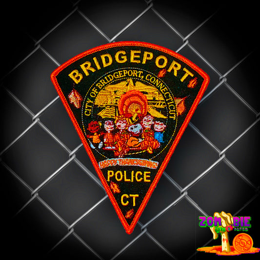 BPD - BRIDGEPORT POLICE CONNECTICUT - Thanksgiving- Holiday Patch- "Dinner with the 'Peanuts' Gang"