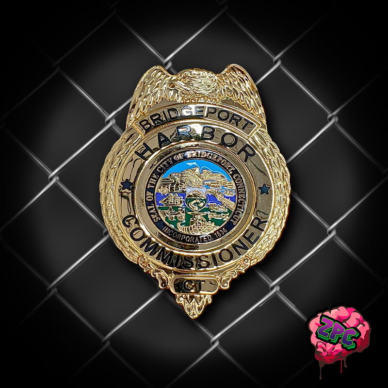 BPD- Bridgeport Police Connecticut Harbor Commissioner Badge - Bridgeport CT Police Department