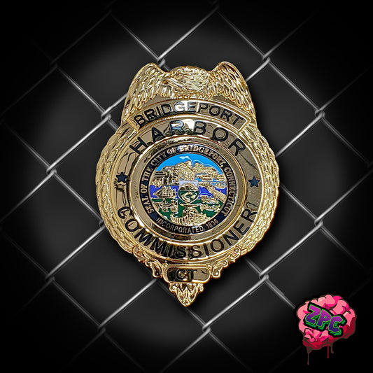 BPD- Bridgeport Police Connecticut Harbor Commissioner Badge - Bridgeport CT Police Department