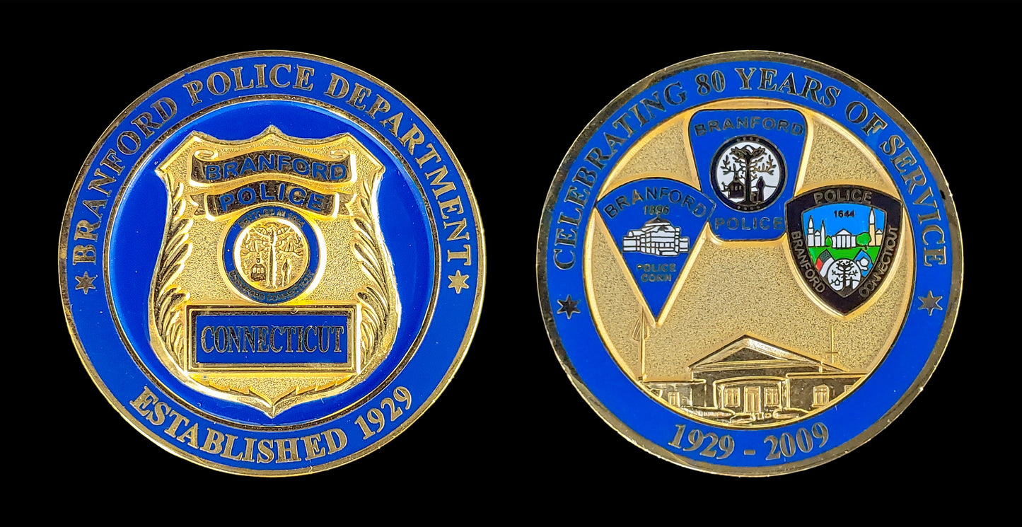 CT- Branford Connecticut Police Department Standard Issue Challenge Coin