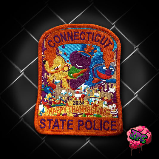 CSP- CONNECTICUT STATE POLICE- Thanksgiving- CSP 2024 Holiday Patch- "Turkey Day Holiday Parade"