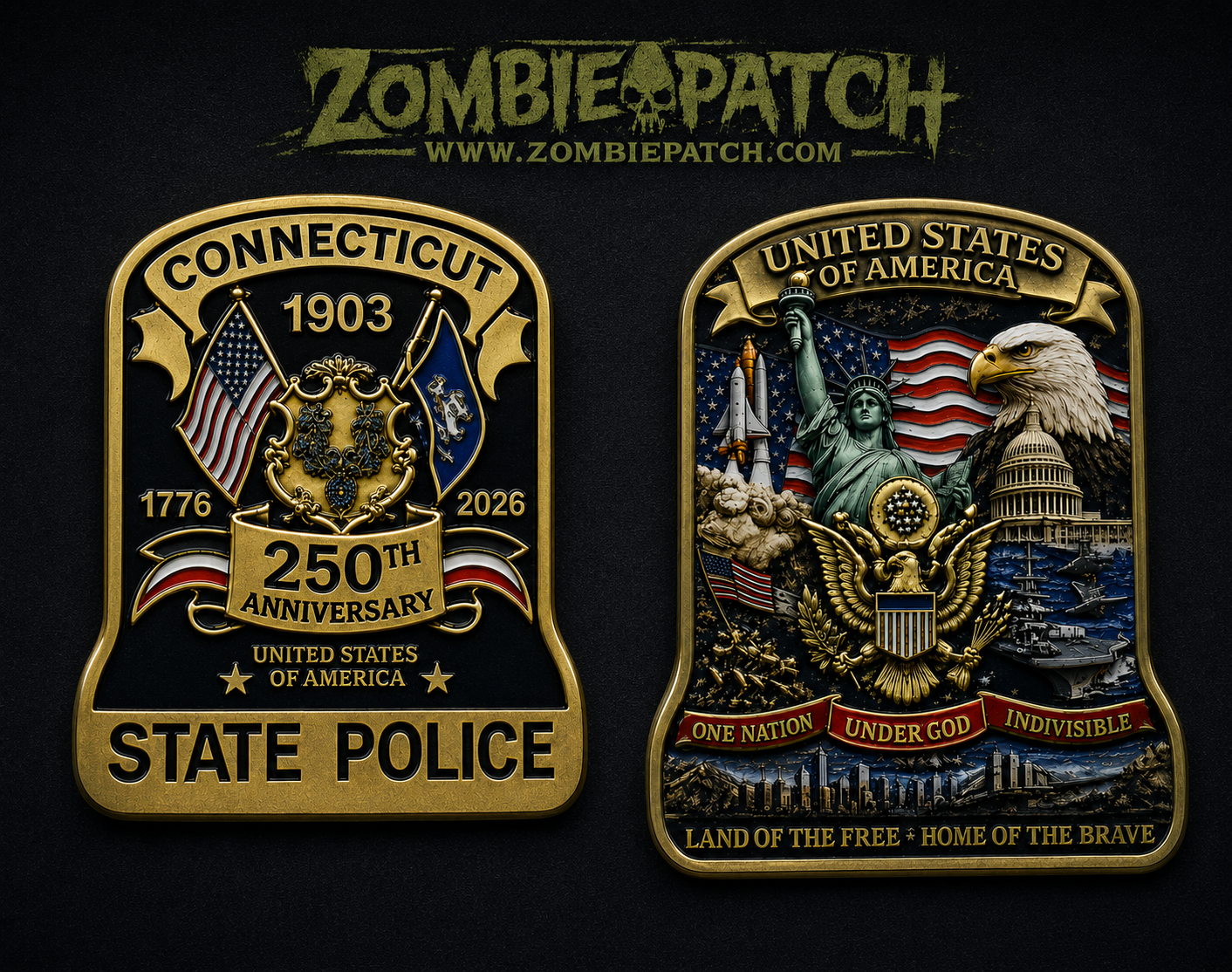 Connecticut State Police 250th Semiquincentennial 1776-2026 CHALLENGE COIN