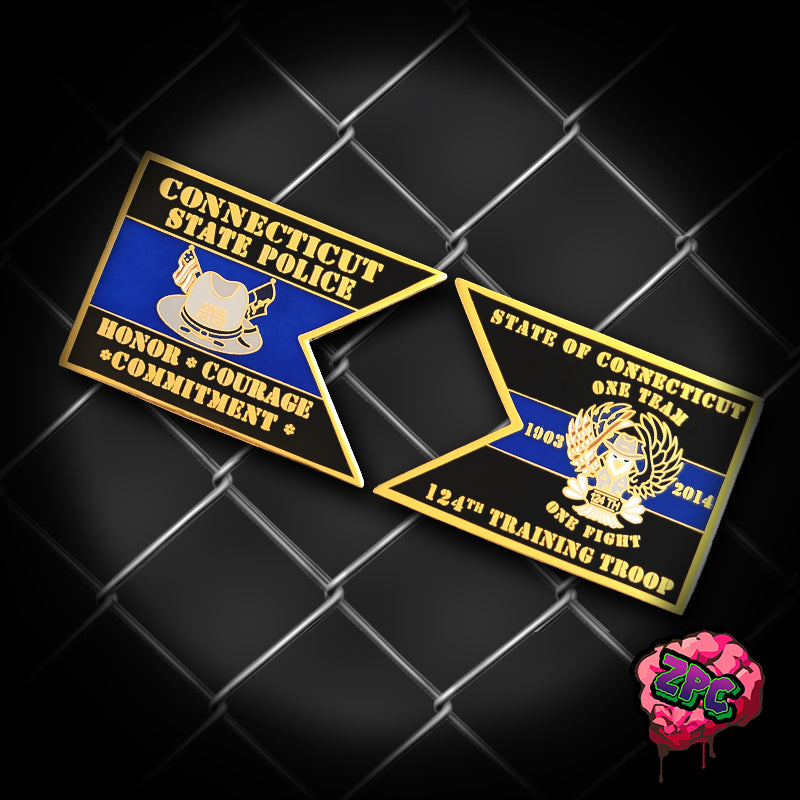 CSP- CONNECTICUT STATE POLICE - TRAINING TROOPER 124th CHALLENGE COIN