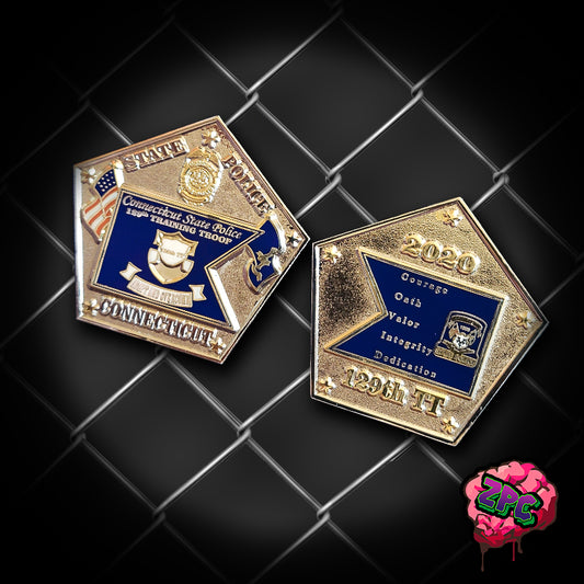 CSP- CONNECTICUT STATE POLICE - TRAINING TROOPER 129th CHALLENGE COIN
