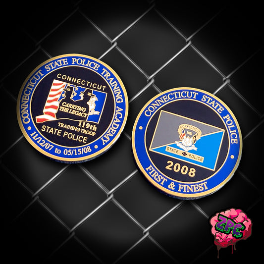 CSP- CONNECTICUT STATE POLICE - TRAINING TROOPER 119th CHALLENGE COIN