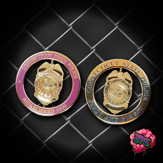 CSP - CONNECTICUT STATE POLICE - PINK Breast Cancer Awareness - Rotating Challenge Coin