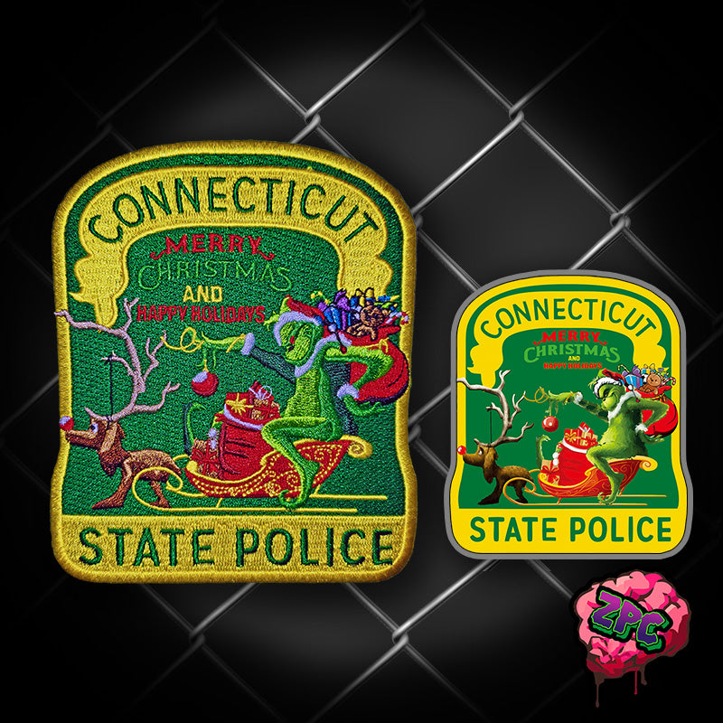 CSP - Connecticut State Police - Christmas- CSP Holiday Patch- "Stealing Christmas"
