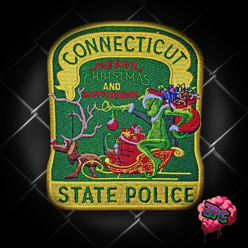 CSP - Connecticut State Police - Christmas- CSP Holiday Patch- "Stealing Christmas"