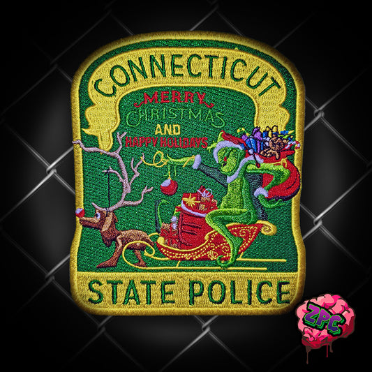 CSP - Connecticut State Police - Christmas- CSP Holiday Patch- "Stealing Christmas"